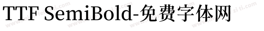 TTF SemiBold字体转换